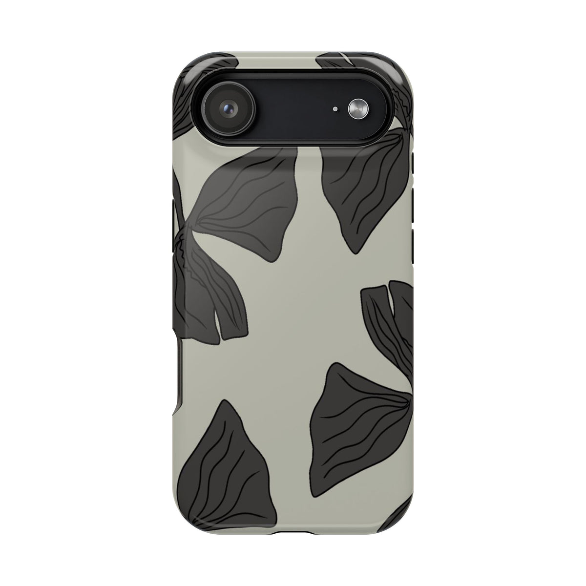 Magnetic Phone Case (Black Petals)