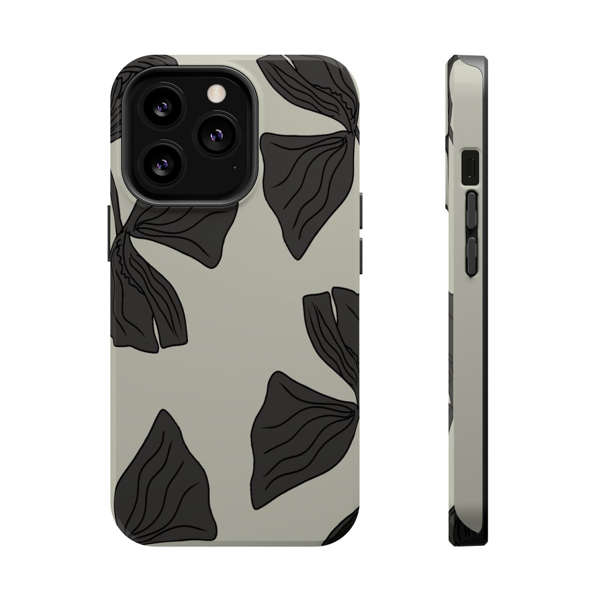 Magnetic Phone Case (Black Petals)