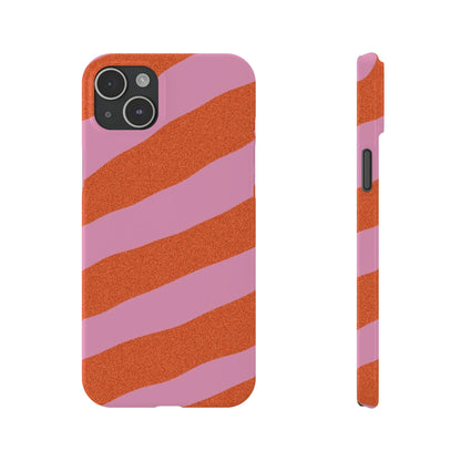 Custom Case (Orange and Pink Lines)
