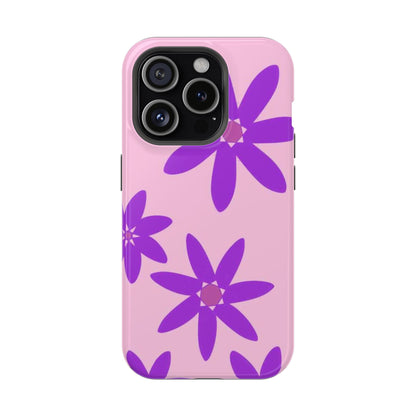 Magnetic Phone Case (Violet Flowers)