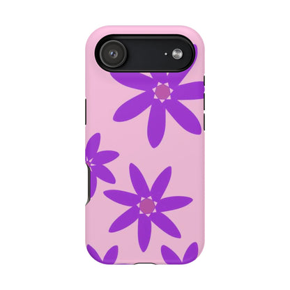 Magnetic Phone Case (Violet Flowers)