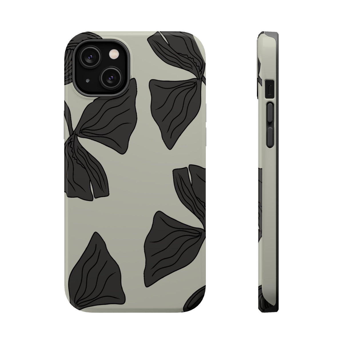 Magnetic Phone Case (Black Petals)